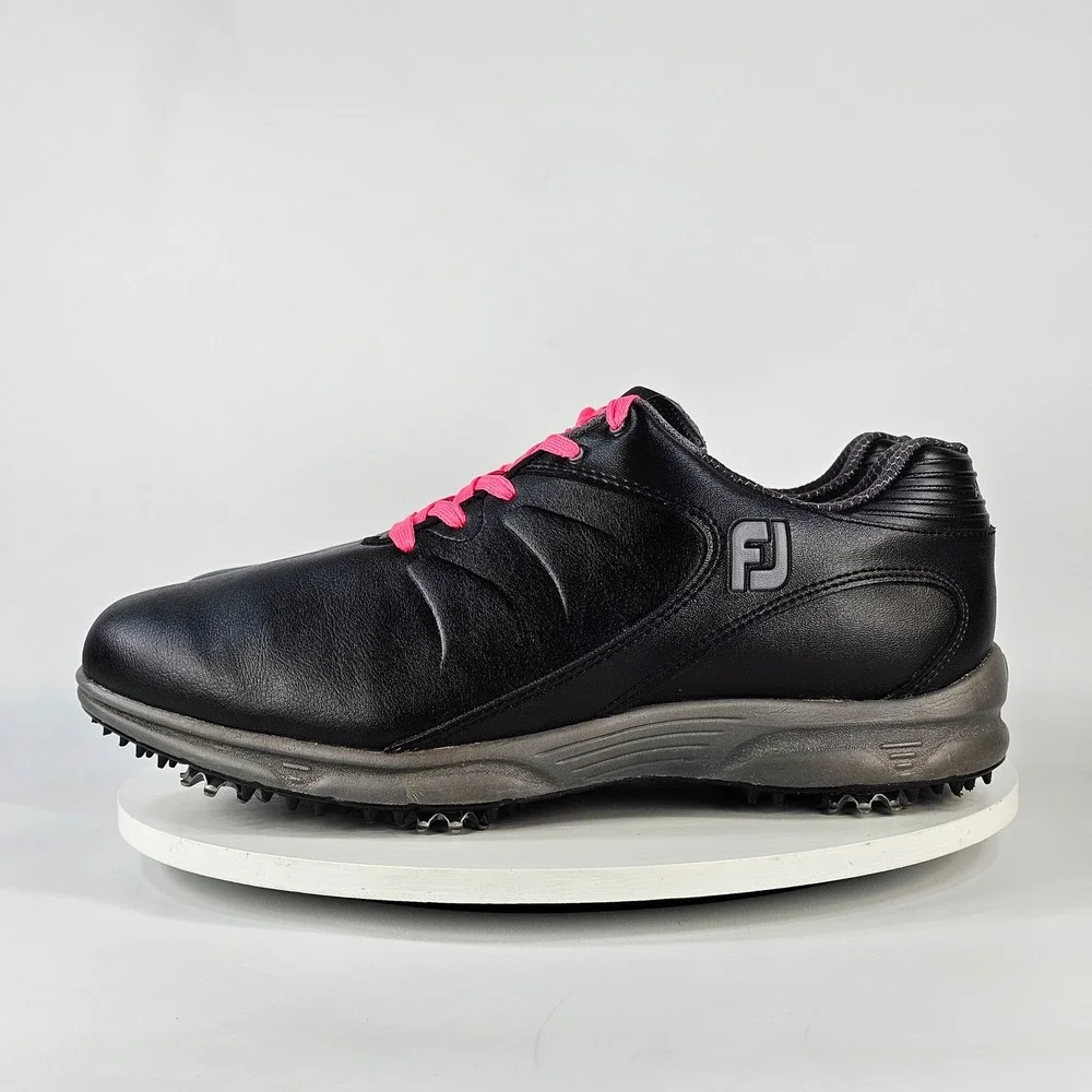 FootJoy ARC LP Womens Golf Shoes Black Pink Spiked 59743 Size 9.5 W